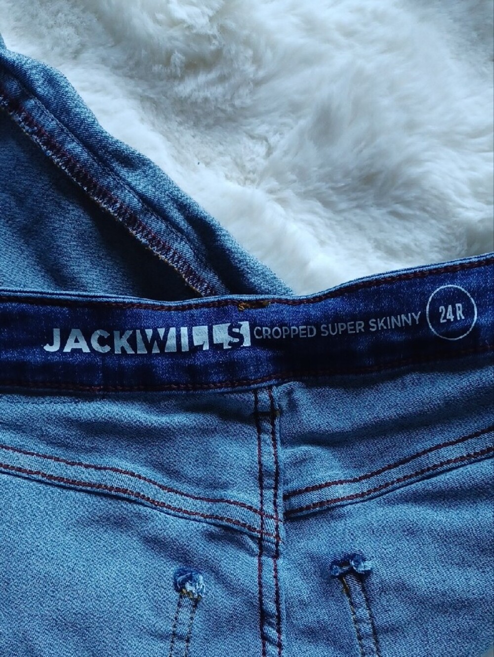 Jack Wills Cropped Super Skinny Dark Blue Skinny Jeans - Picture 6 of 10